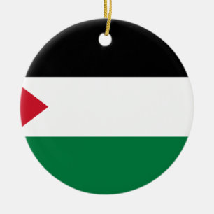 Den palestinska flagga (علمفلسطين) julgransprydnad keramik