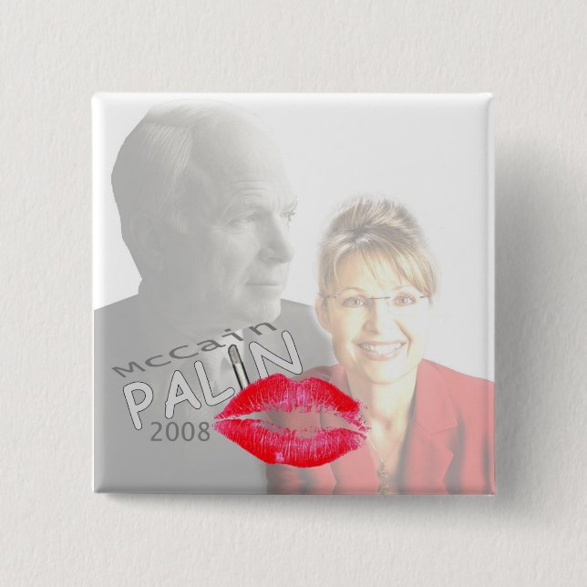 Den Palin och McCain 2008 bilden knäppas Knapp (Framsida)