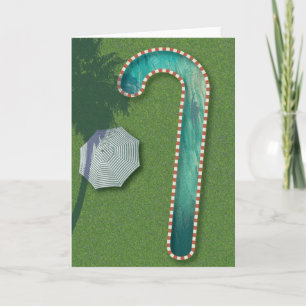 Den Palm Spring julgodisen kan svepa bassängen Helgkort
