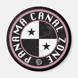 Den Panama kanalzonen cirklar design Magnet