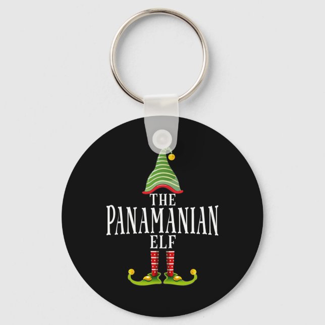 Den panamanska tomten roliga matchande pyjamas jul nyckelring (Framsida)