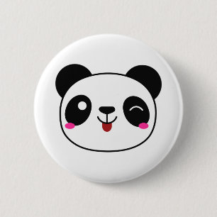 Den PandaEmoji rundan knäppas Knapp
