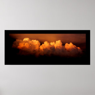 Den panorama- affischen, stormiga moln poster