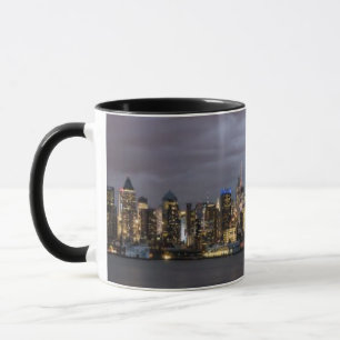 Den panorama- tidiga aftonen beskådar av Manhatta Mugg