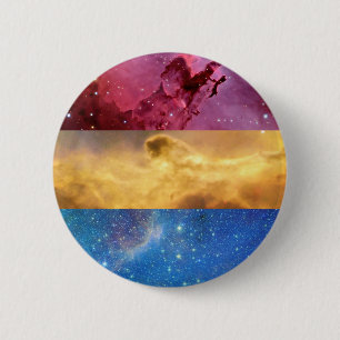 Den Pansexual nebulaflagga klämmer fast Knapp