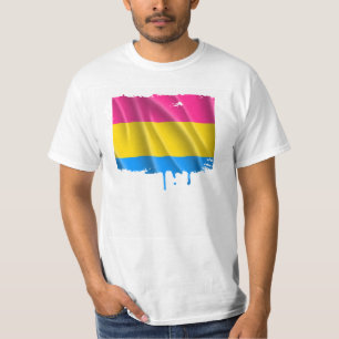 DEN PANSEXUAL PRIDEFLAGGA VÅGIGT DESIGN TRÖJA