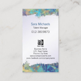 Den Pappra Abstrakten för Talent Manager-underhåll Visitkort