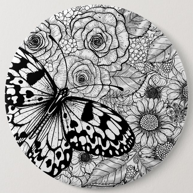 Den pappra drakträdgården knapp (Framsida)