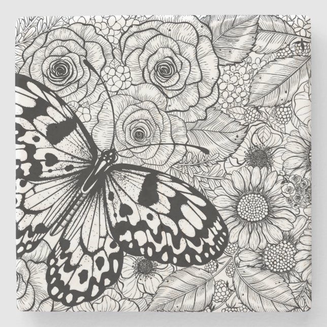 Den pappra drakträdgården stenunderlägg (Framsidan)