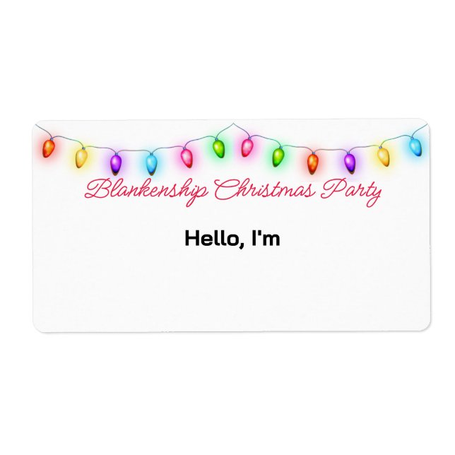 Den Pappra etiketten Namn bricka i Ljus, Gräns, to Fraktsedel (Framsidan)