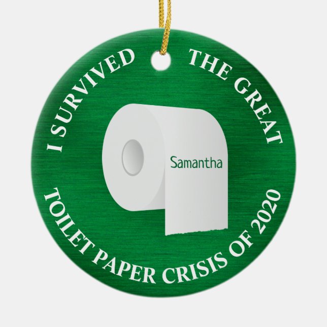 Den Pappra Grönten för leksakshårdskläder 2020 - T Julgransprydnad Keramik (Framsidan)