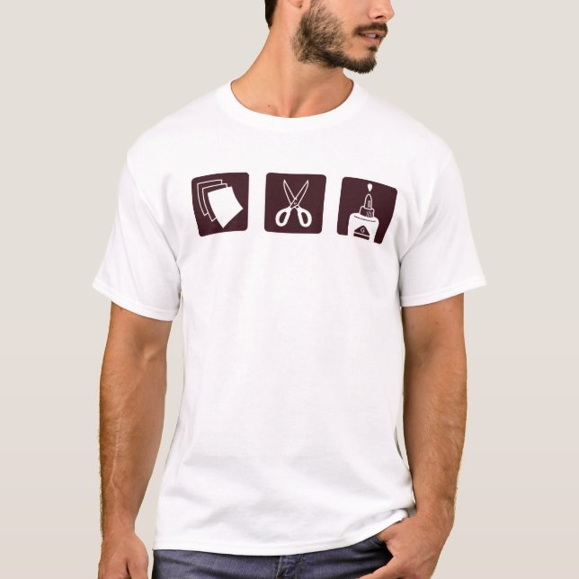 Den pappra saxen limmar tee (Framsida)