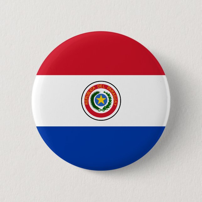 Den Paraguay flagga knäppas Knapp (Framsida)