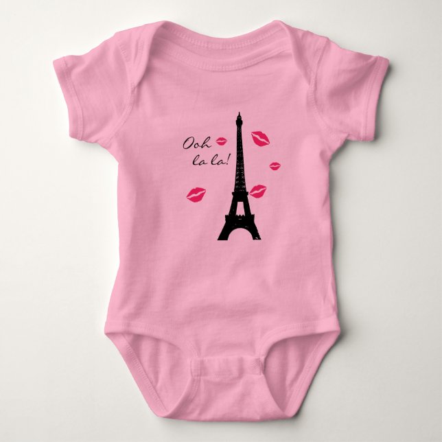 Den Paris rosan kysser TuTubodysuiten Tee Shirt (Framsida)