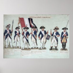 Den Parisian armén under fransken Poster