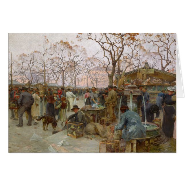 Den Parisian fågeln marknadsför Hälsningskort (Framsidan Horizontal)