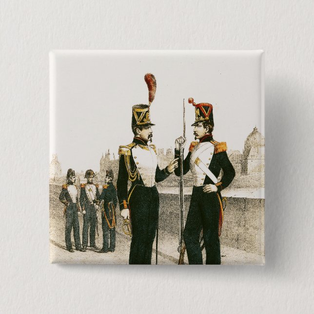 Den Parisian Municipale vakten Knapp (Framsida)