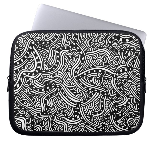 Den pärlemorfärg laptop sleeve (Framsidan)