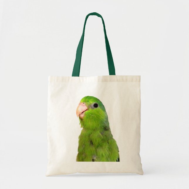 Den Parrotlet för Parrotlet fågelgrönt totot Tygkasse (Framsidan)