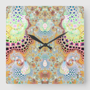 Den Particularized väggen för Dreamtime variation Fyrkantig Klocka