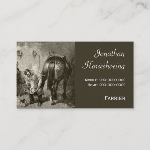 Den passande vintagefarrieren en hett skor visitkort