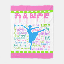 Den pastellfärgade dansare uttrycker typografi fleecefilt