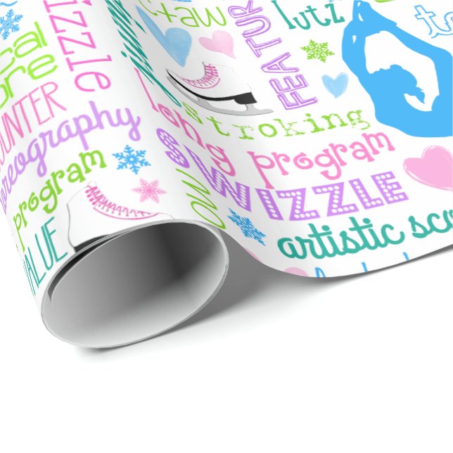 Den pastellfärgade konståkaren uttrycker typografi presentpapper (Rullad Hörn)