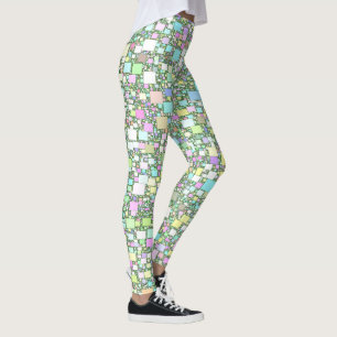 Den pastellfärgade kortkortet boxas leggings