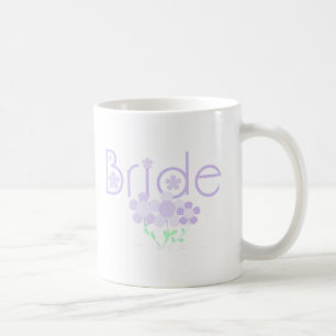 Den pastellfärgade lilan blommar bruden kaffemugg