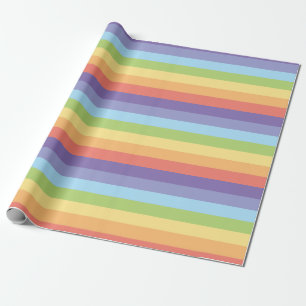 Den pastellfärgade regnbågen görar randig gay presentpapper