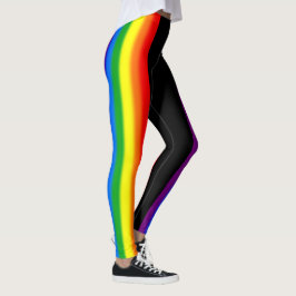 Den pastellfärgade regnbågen görar randig service leggings