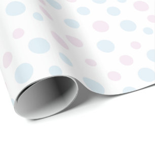 Den pastellfärgade rosan och blått pricker presentpapper