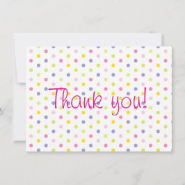Den pastellfärgade stänkpolkaen pricker baby tack kort