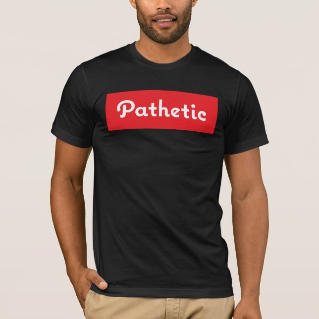 Den patetiska roliga T-tröja kvadrerar design T-shirt (Framsida)