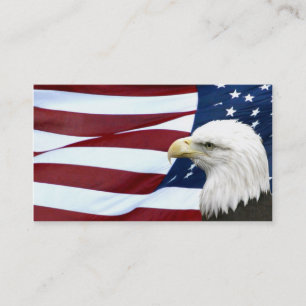 Den patriotiska amerikanaffären eller profilerar visitkort