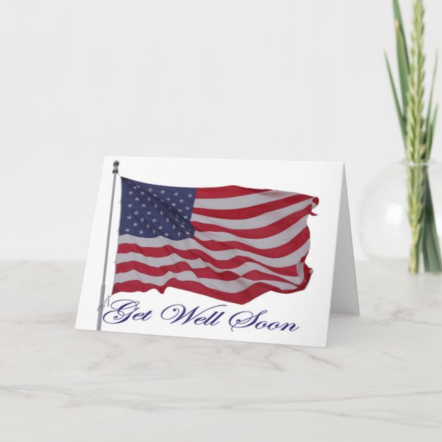 Den patriotiska amerikanen får det väl kortet kort (Framsida)