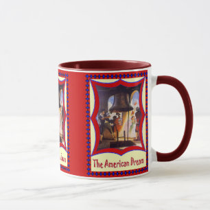 Den patriotiska amerikanen, frihet sätta en klock mugg