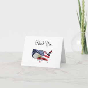 Den patriotiska amerikanen tackar dig kort
