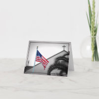 Den patriotiska amerikanska flaggan noterar kortet