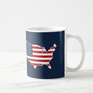 Den patriotiska amerikanska flaggan United States Kaffemugg