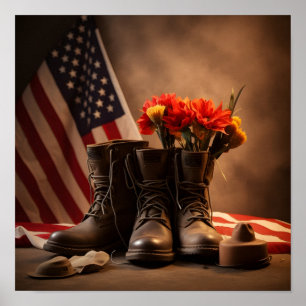 Den patriotiska digitala utskriften på Veterandage Poster