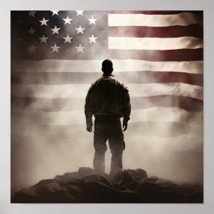 Den patriotiska digitala utskriften på Veterandage Poster
