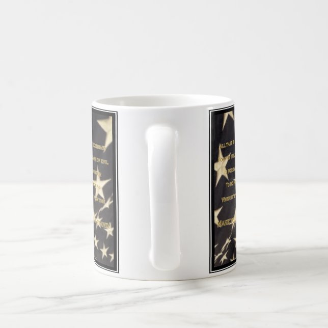 Den patriotiska kaffemuggen "gör för ditt stativ" kaffemugg (Handtag)
