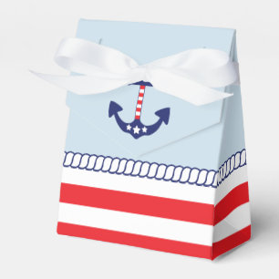 Den patriotiska nautiska baby shower ankrar tack presentaskar