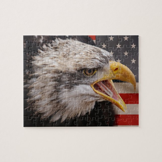 Den patriotiska örnen avbildar pussel (Horisontell)