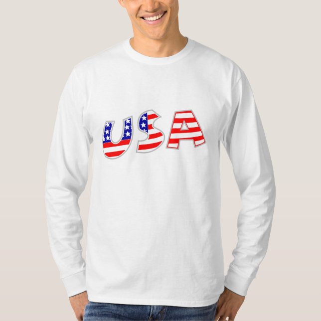 Den patriotiska stjärnan Spangled USA Tee Shirt (Framsida)