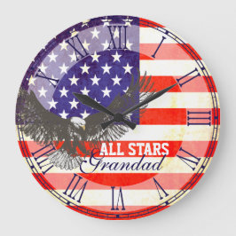 Den patriotiska väggen för amerikanska stor klocka