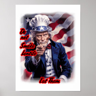 Den patriotiske farbror Sam ger ett gott råd på en Poster
