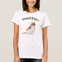 Den PAWSITIVA katten - Dam-T-Shirt