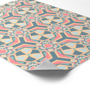 Den peachy rosa islamic mönster poster